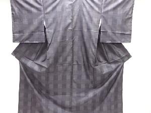 未使用品　東京ますいわ屋　市松模様織り出し本場泥大島紬着物(7マルキ)